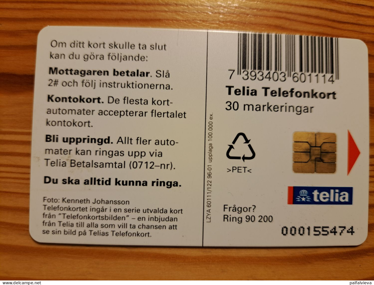 Phonecard Sweden - Hamster - Zweden