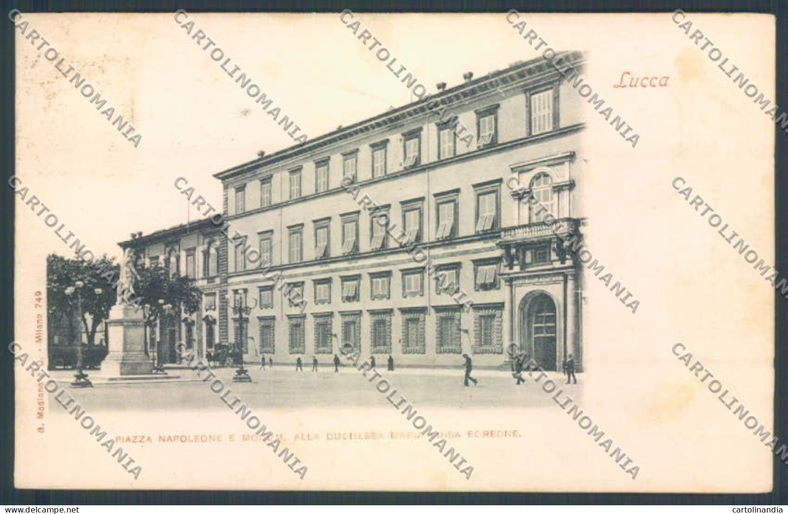 Lucca Città Piazza Napoleone 1899 Cartolina ZB3633 - Lucca