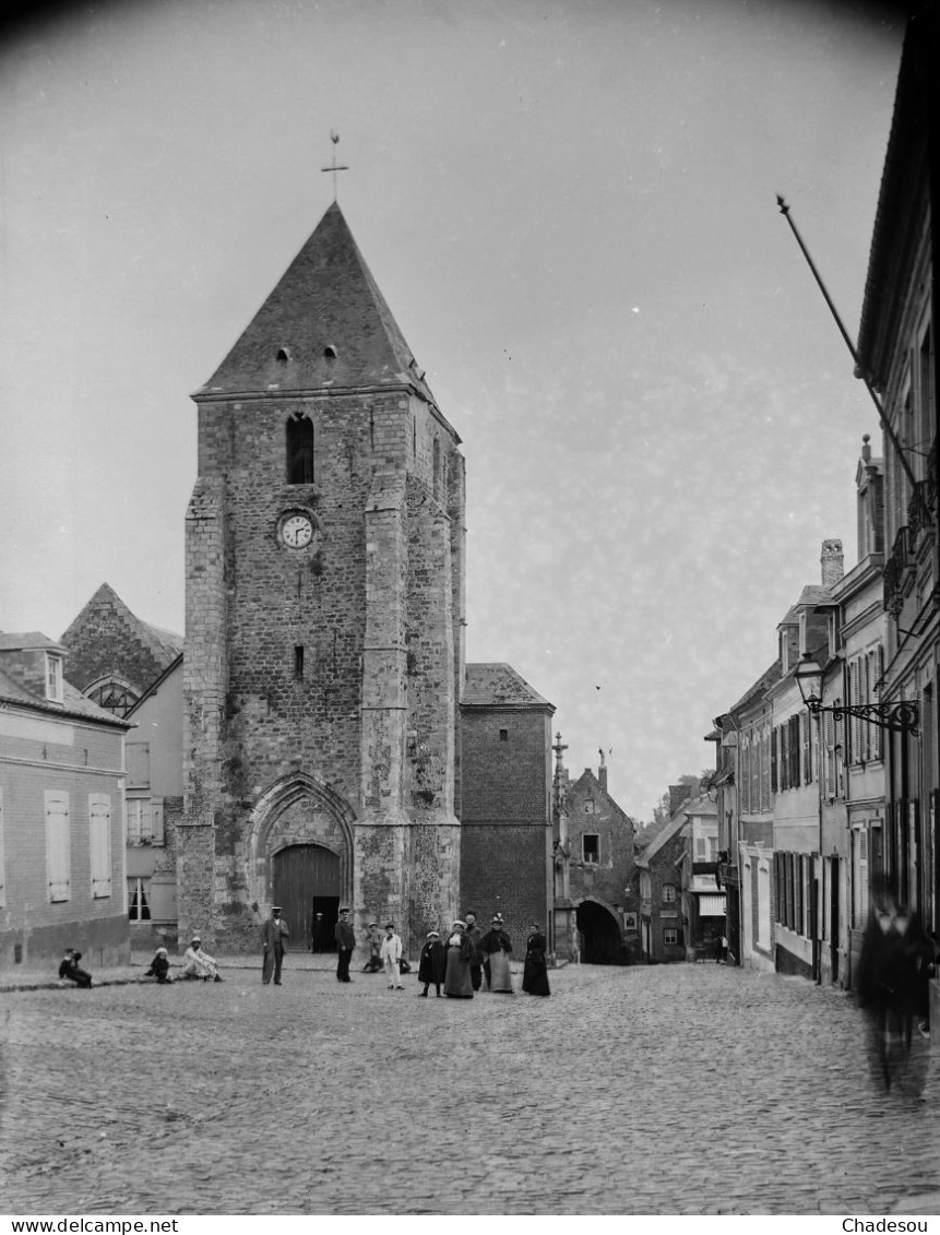 Saint Valéry Sur Somme L'église Et La Place Saint Martin - Glass Slides