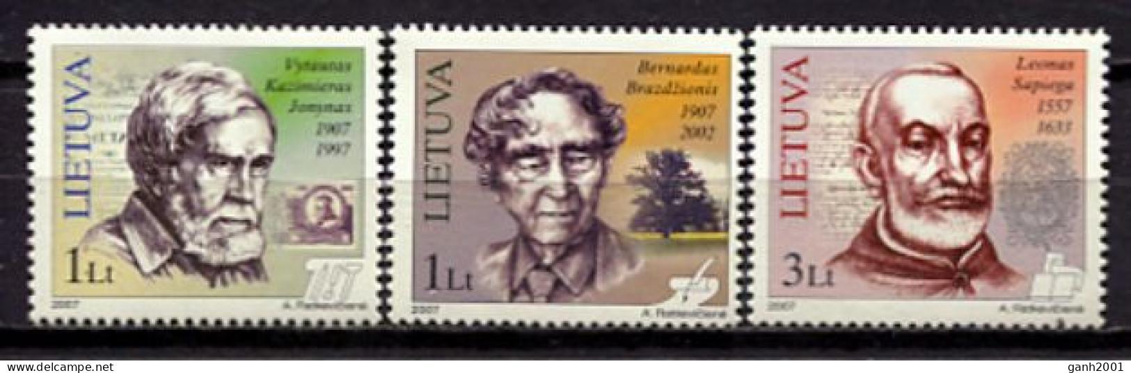 Lithuania 2007 Lituania / Famous People Celebrities MNH Personajes Celebridades / Jg19  10-10 - Litouwen