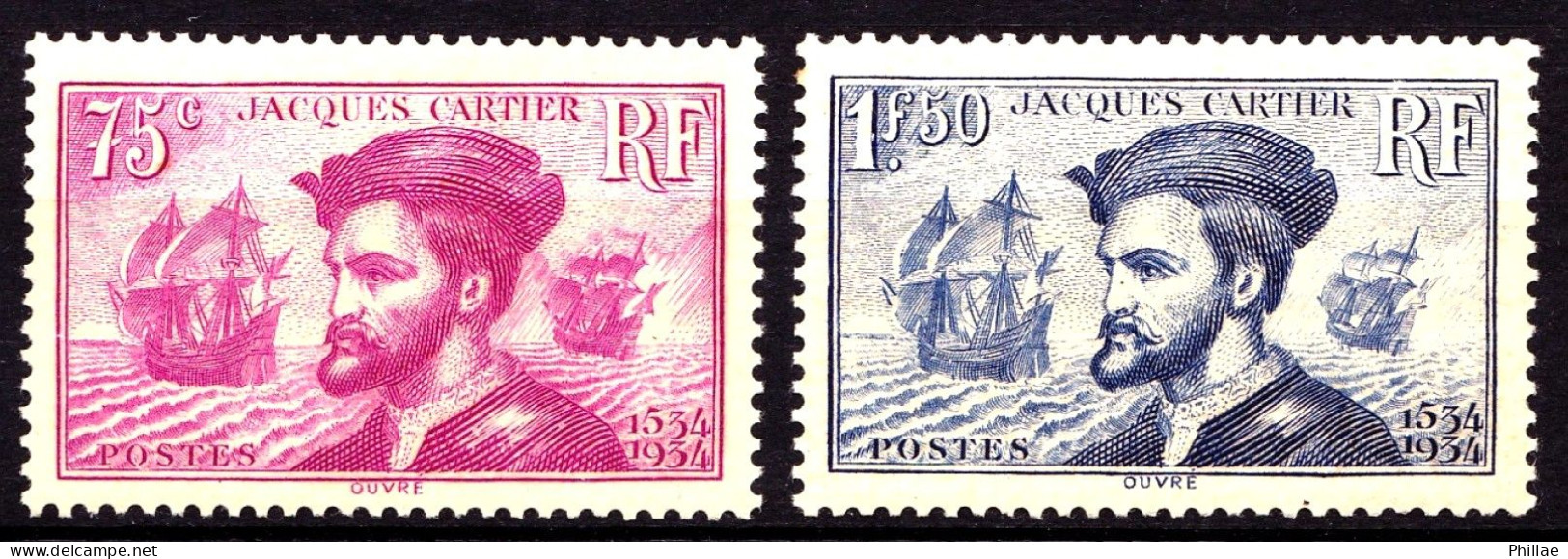 296 / 297 - Paire Jacques Cartier - Neufs N** - TB - Unused Stamps