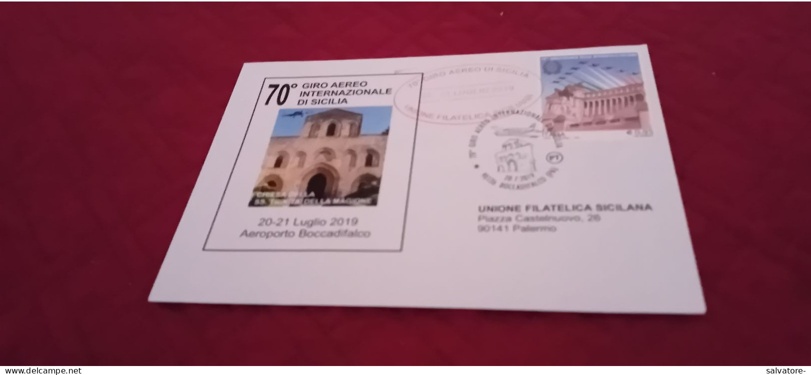 LETTERA 70° GIRO INTERNAZIONALE DI SICILIA-2019 - Airplanes