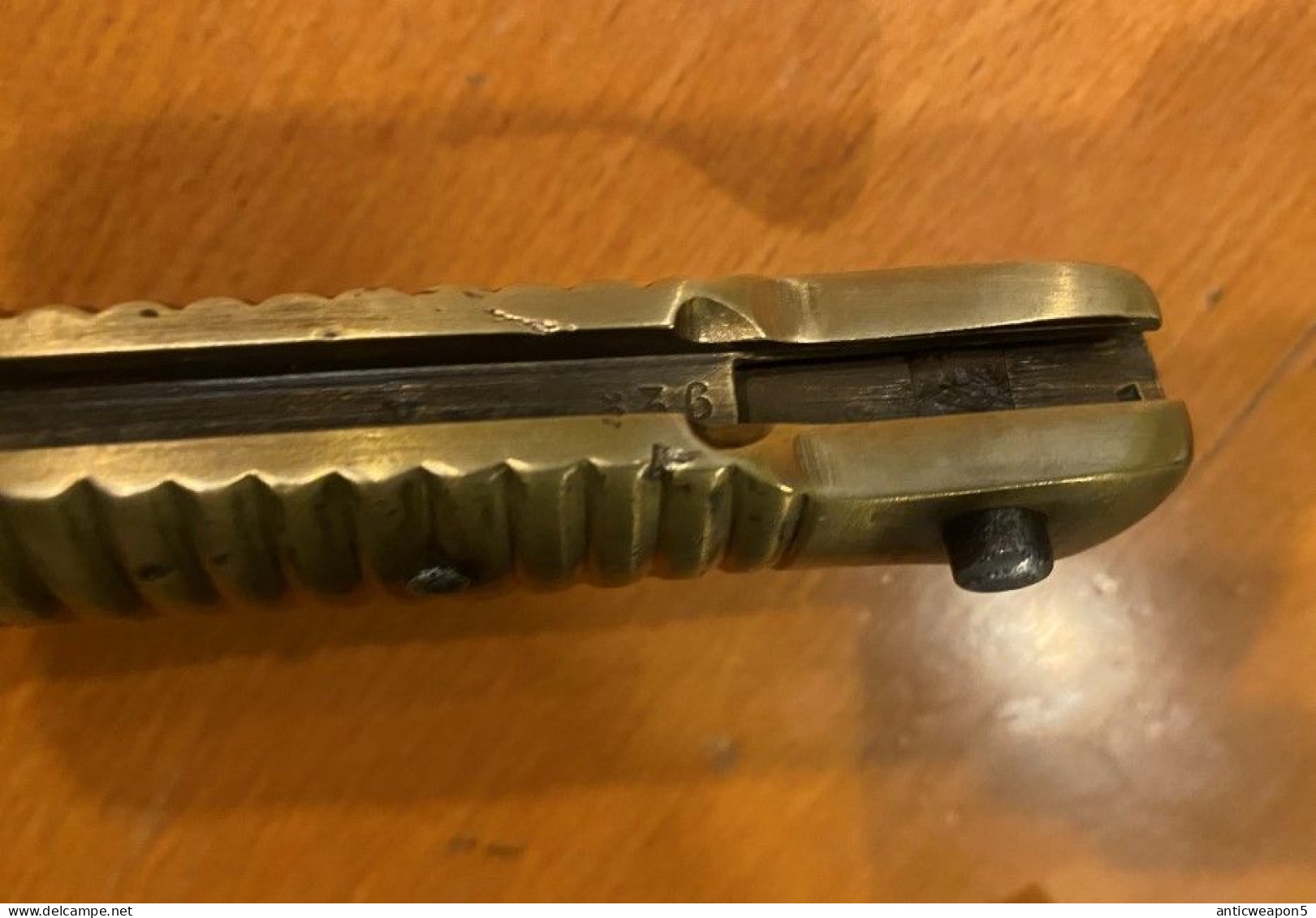 Baïonnette de fusil Chasspot. France. M1866 (697) Sur la poignée il y a une découpe pour Gevehr