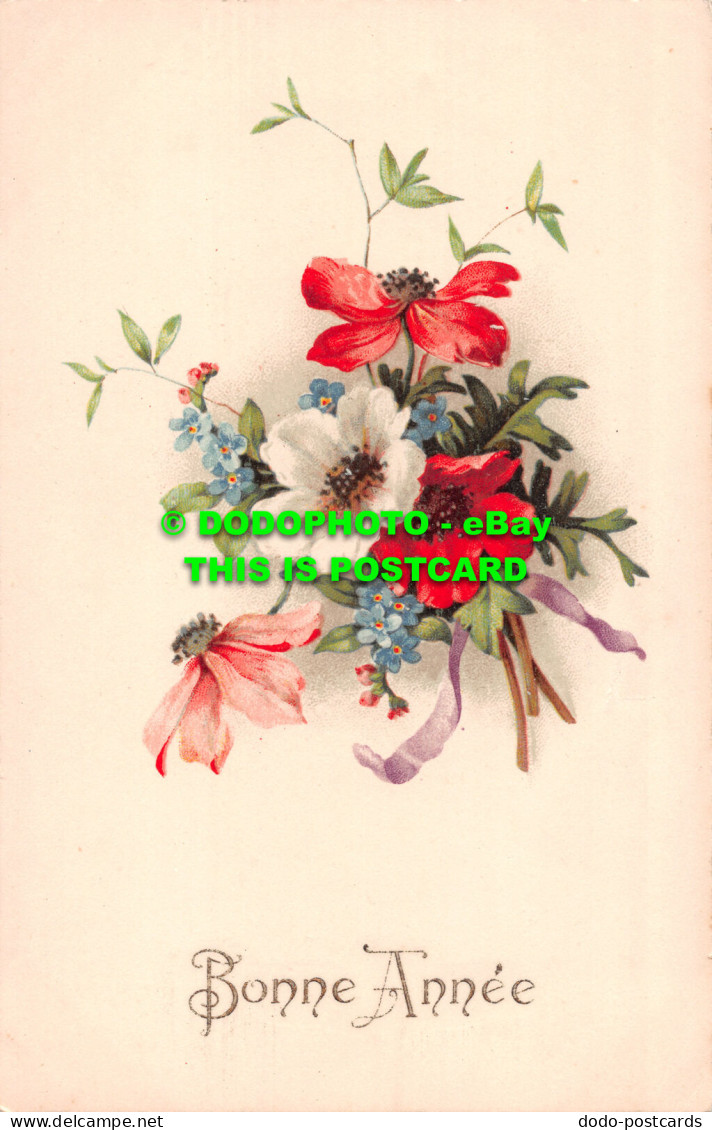 R498693 Bonne Annee. Flowers. Postcard - World
