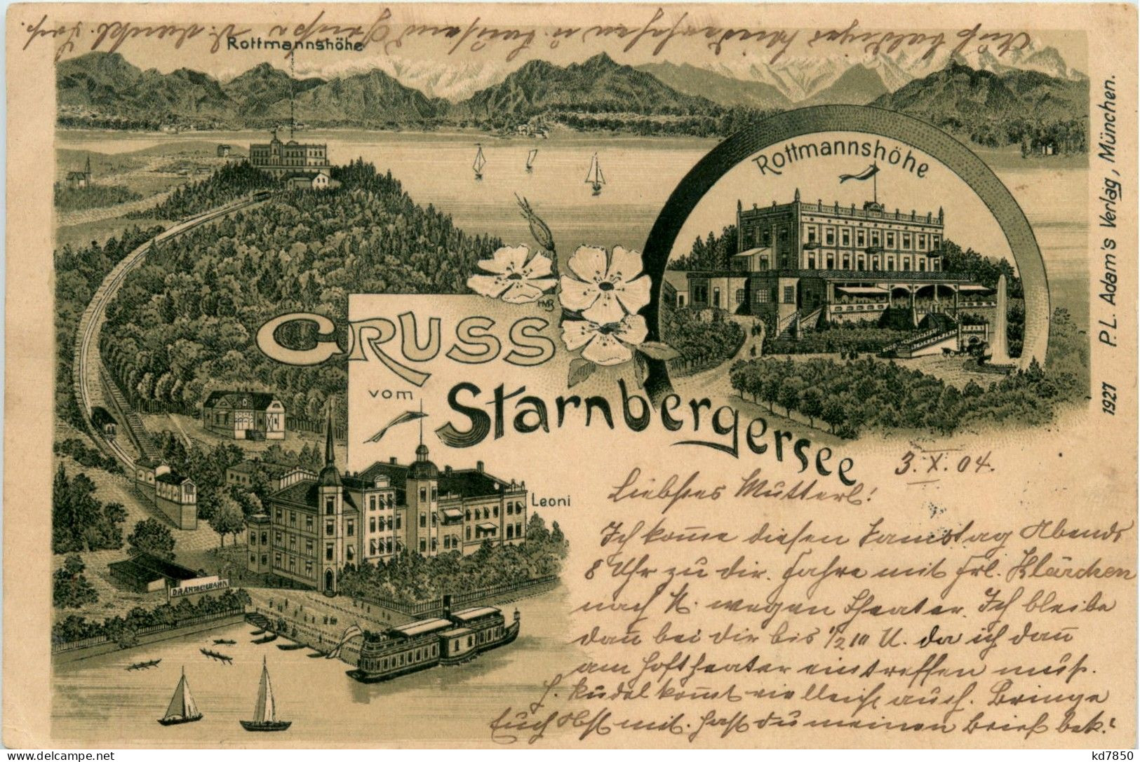 Gruss Vom Starnberger See - Litho - Starnberg