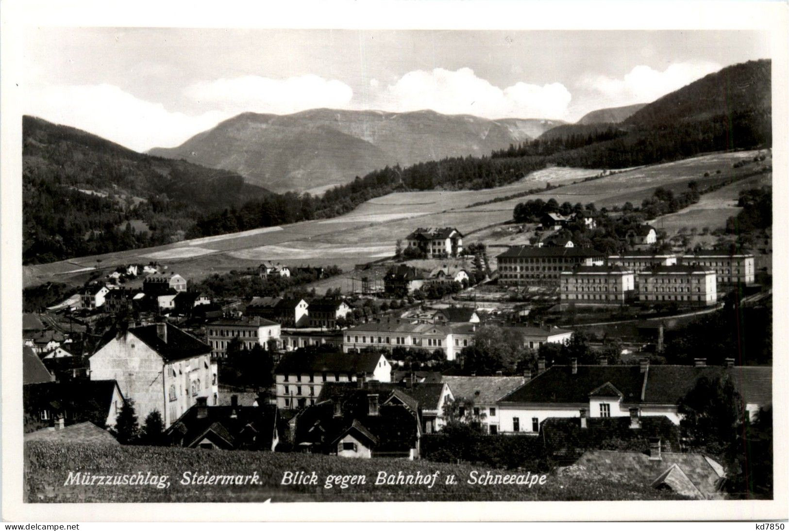 Mürzzuschlag/Steiermark - Mürzzuschlag - Blick Gegen Bahnhof Und Schneealpe - Mürzzuschlag