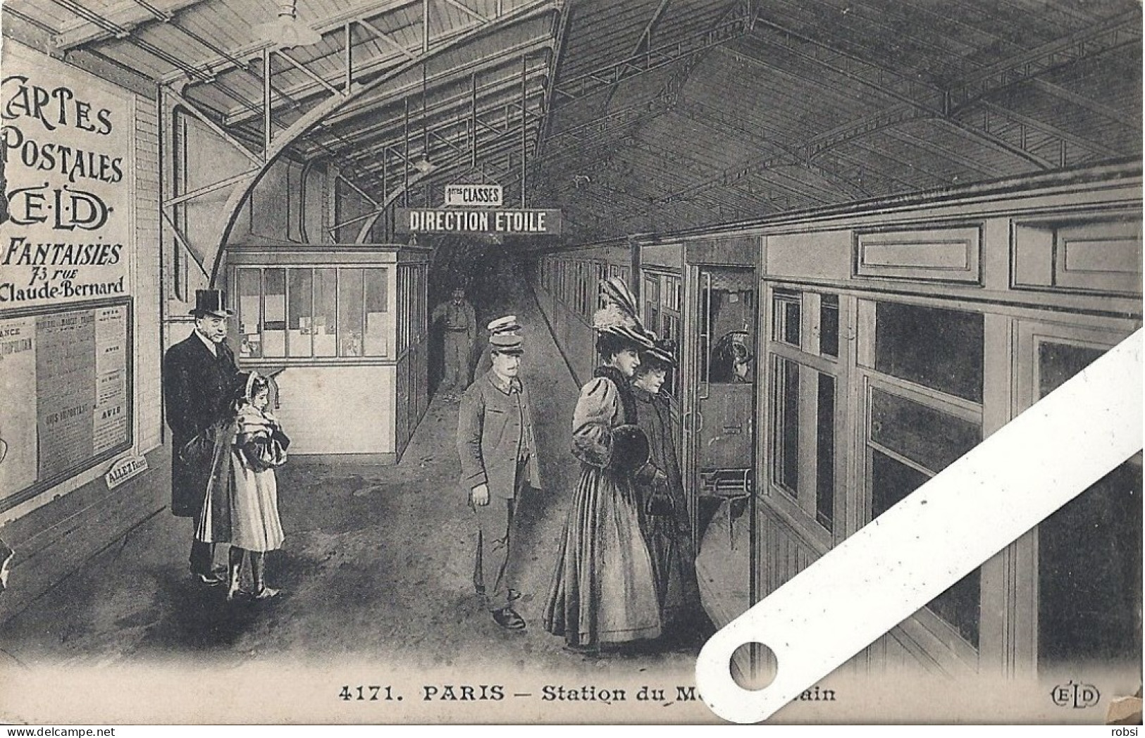 75 Paris XV, Station Du Métro, Pub Cartes Postales E.L.D.,  D15.38 - Arrondissement: 15