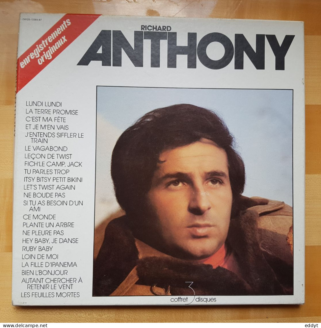 Coffret De 3 DISQUES Vinyles  Enregistrements Originaux  T. 33 -  Richard ANTONY-  TBE - Otros - Canción Francesa