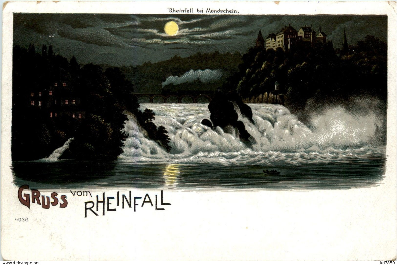 Gruss Vom Rheinfall - Litho - Neuhausen Am Rheinfall