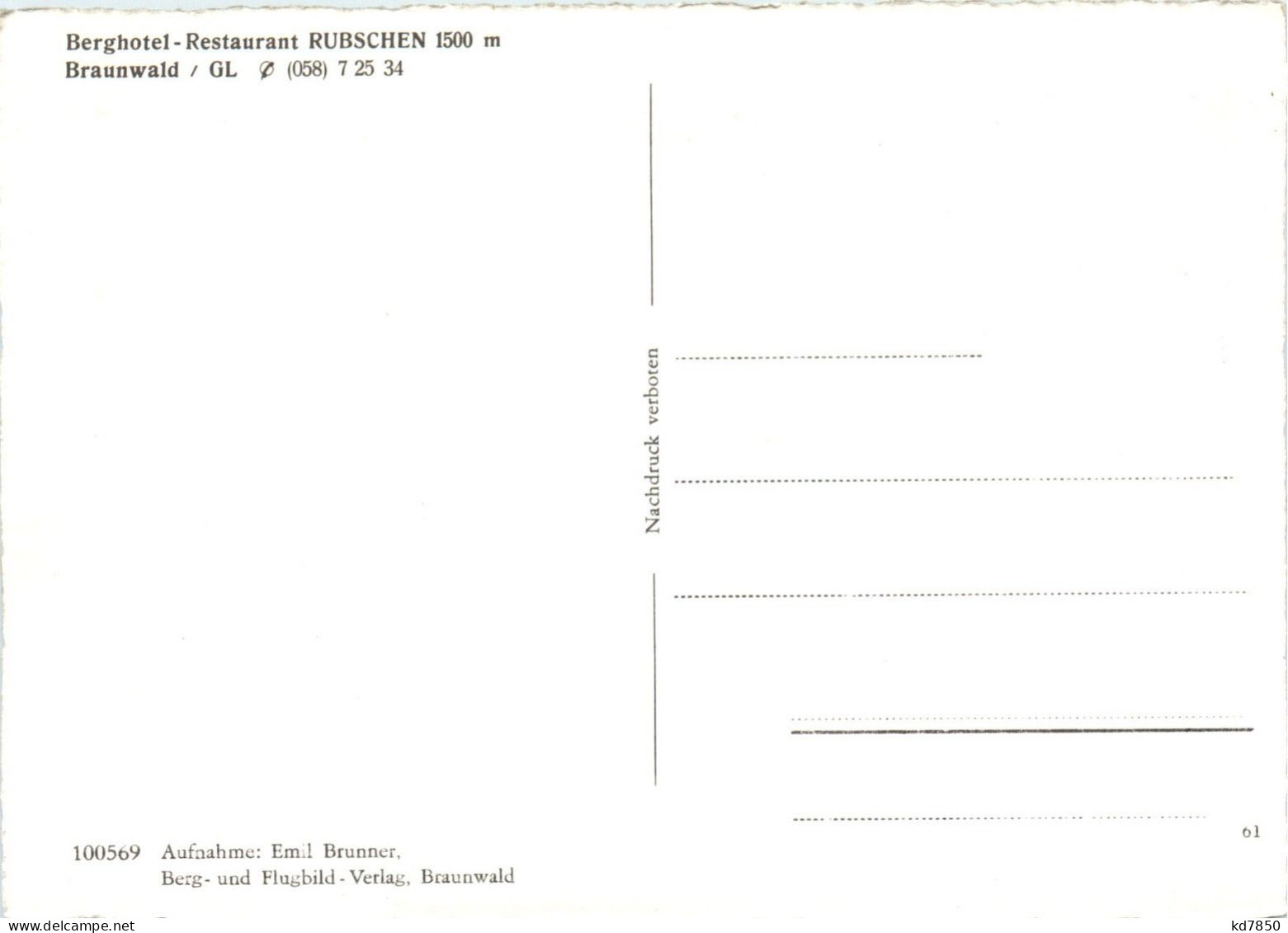 Braunwald - Berghotel Rubschen - Other & Unclassified