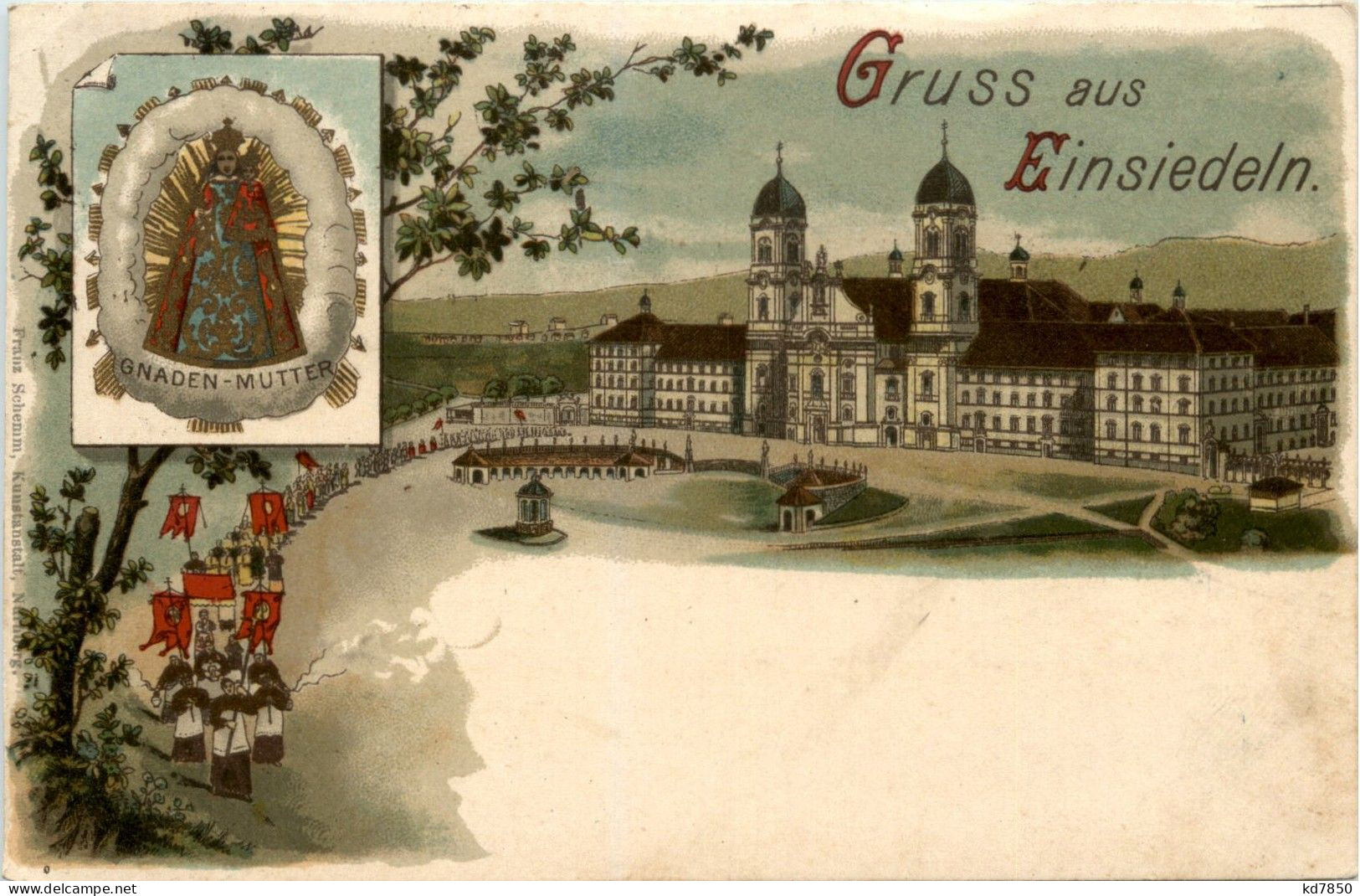 Gruss Aus Einsiedeln - Litho - Einsiedeln