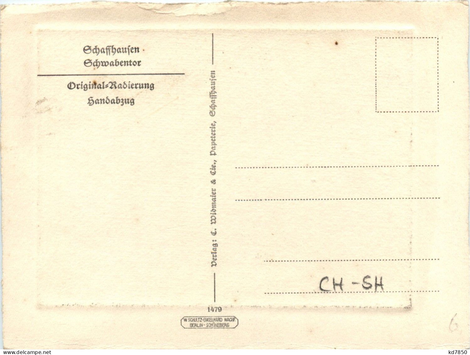 Schaffhausen - Schwabentor - Radierung - Schaffhouse