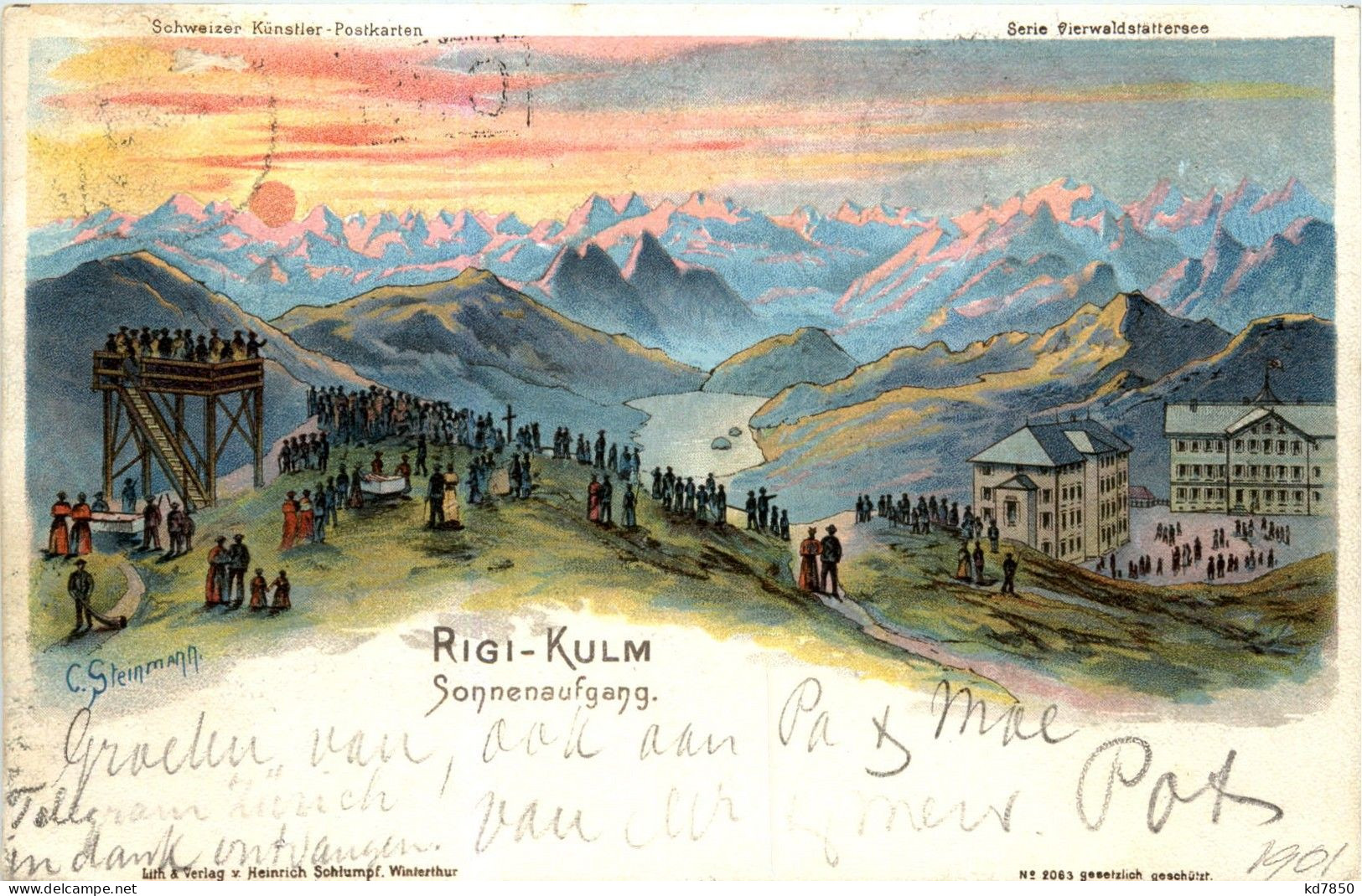 Rigi Kulm - Sonnenaufgang - Litho - Autres & Non Classés