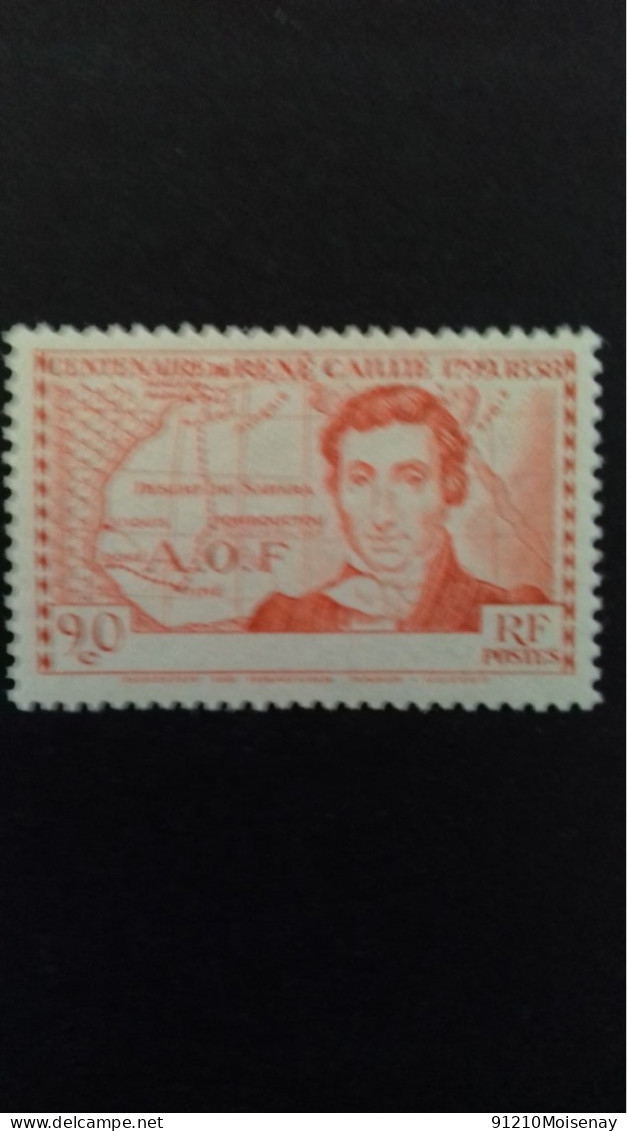 COTE D'IVOIRE  N°141a **   VARIETE  René CAILLE  Sans Le Nom Du Pays   "SIGNE" - Unused Stamps