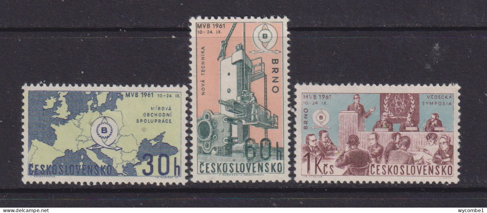 CZECHOSLOVAKIA  - 1961 Brno Trade Fair Set Never Hinged Mint - Nuevos