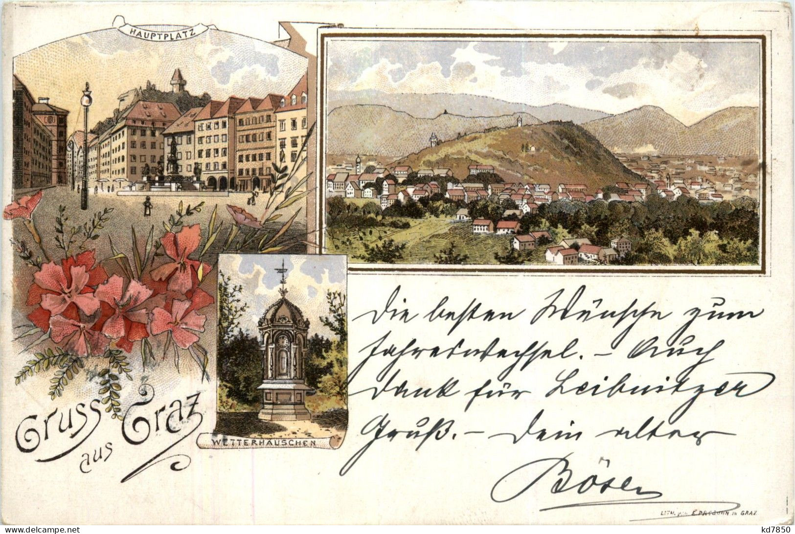 Gruss Aus Graz - Litho - Graz