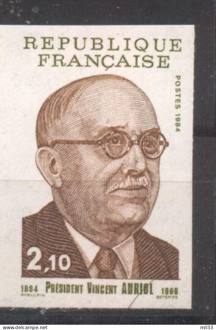 Vincent Auriol YT 2344 De 1984 Sans Trace Charnière - Non Classificati