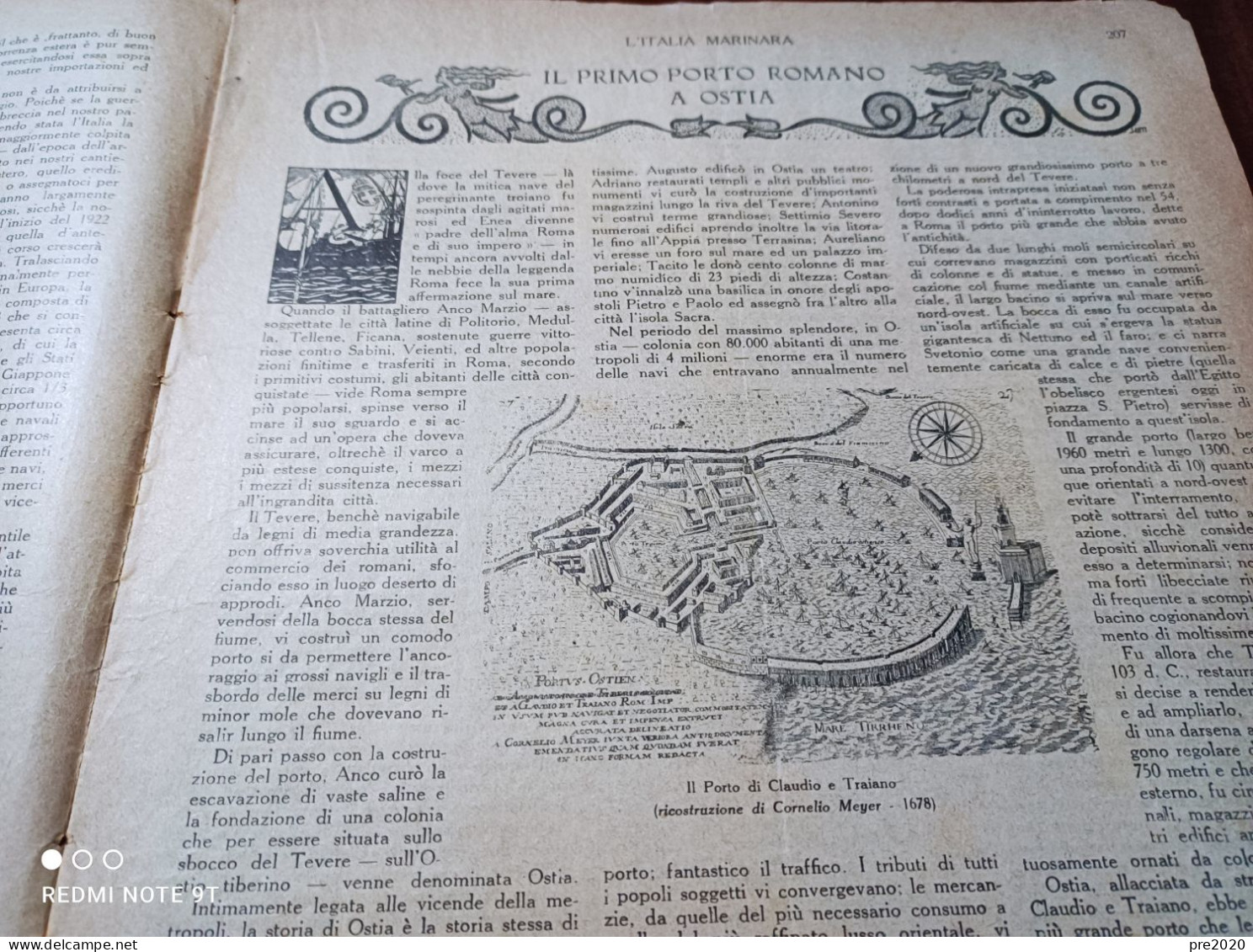 L’ITALIA MARINARA 1923 OSTIA PRIMO PORTO ROMANO CHIAVARI LA SPEZIA - Andere & Zonder Classificatie