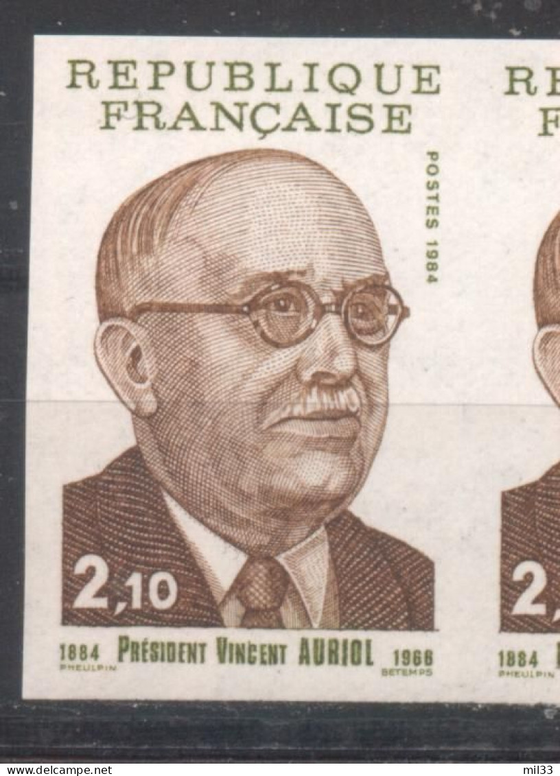 Vincent Auriol YT 2344 De 1984 Sans Trace Charnière - Unclassified