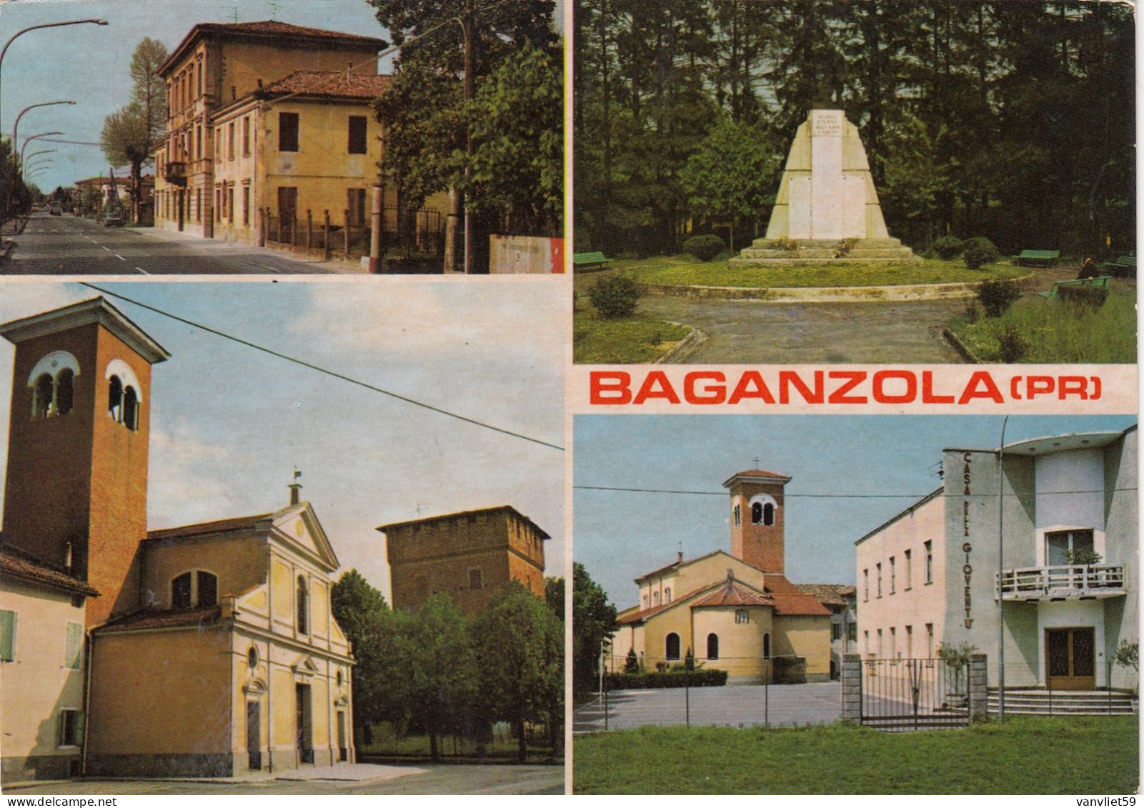 BAGANZOLA-PARMA-MULTIVEDUTE-CARTOLINA VERA FOTOGRAFIA- NON VIAGGIATA - Parma