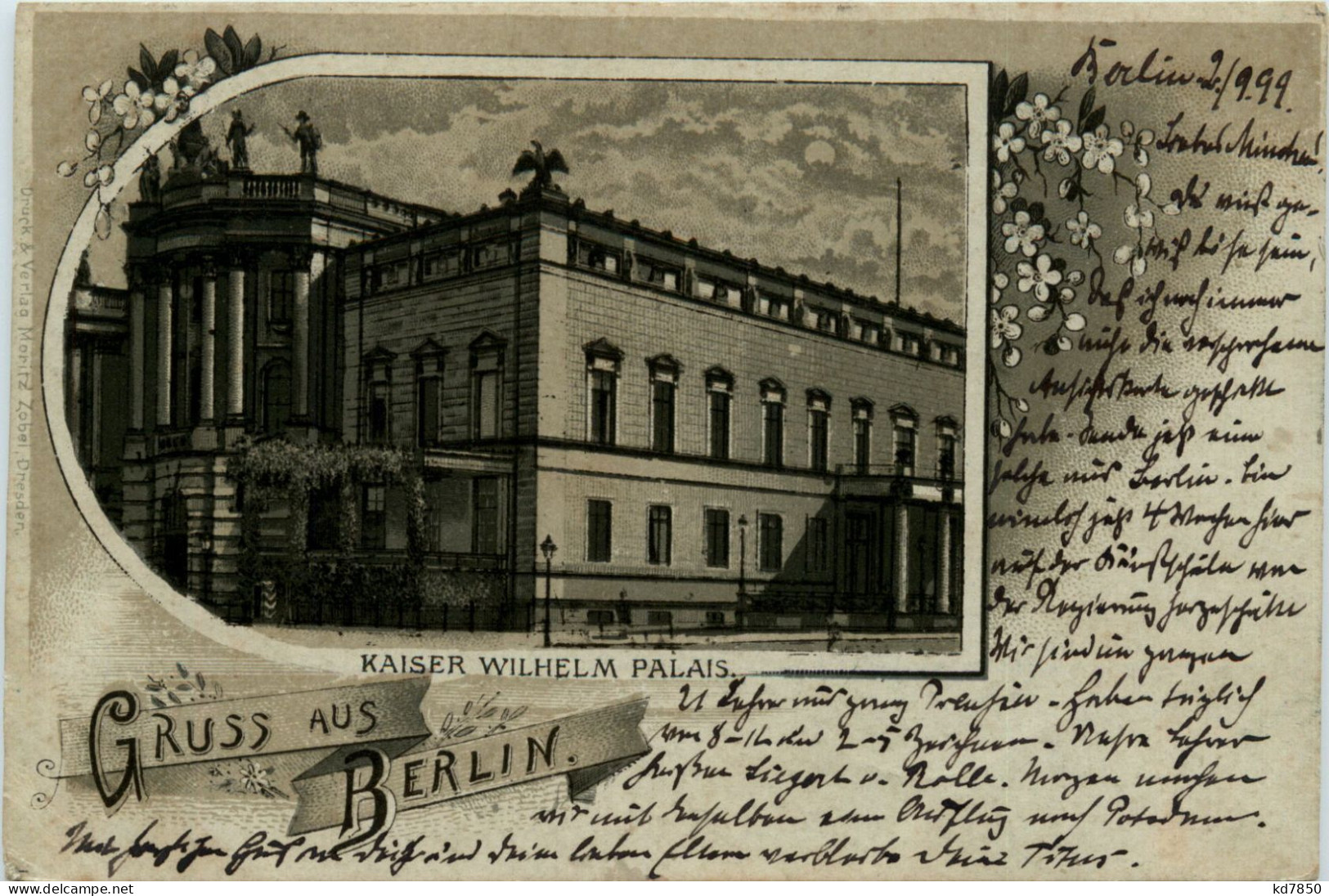 Gruss Aus Berlin - Kaiser Wilhelm Palais - Litho - Autres & Non Classés