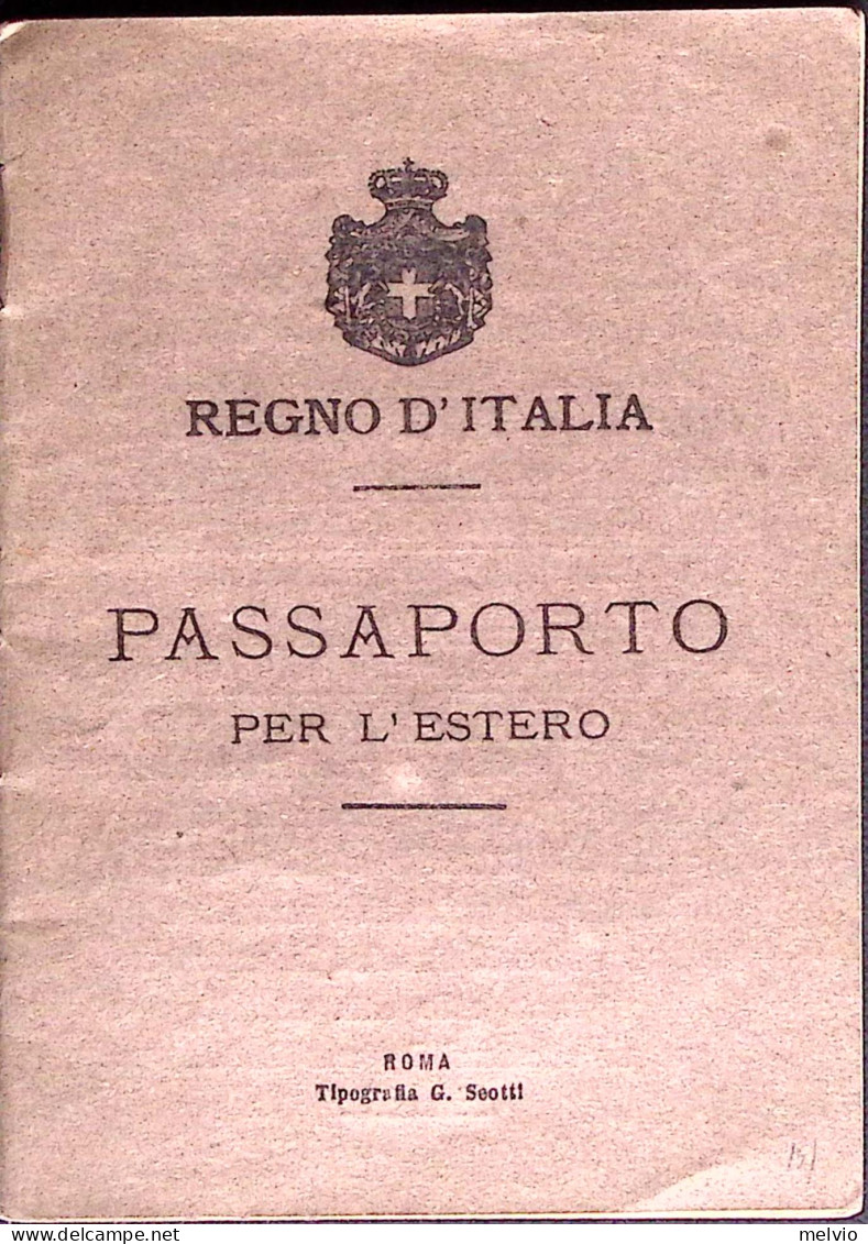 1931-PASSAPORTO Per L'ESTERO Completo Di Fotografia Rilasciato Venezia 11.10 - Documents Historiques