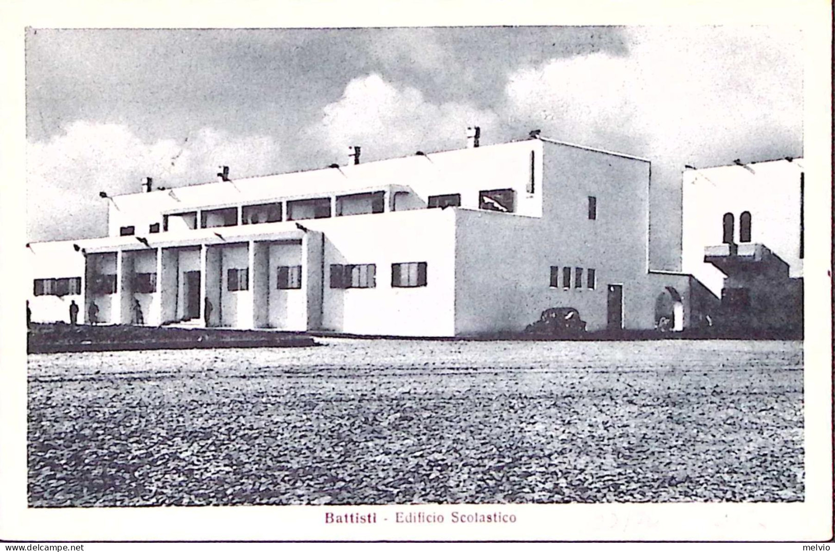 1939-LIBIA Battisti Edificio Scolastico Viaggiata POSTA Militare 304 (19.10) Aff - Libia