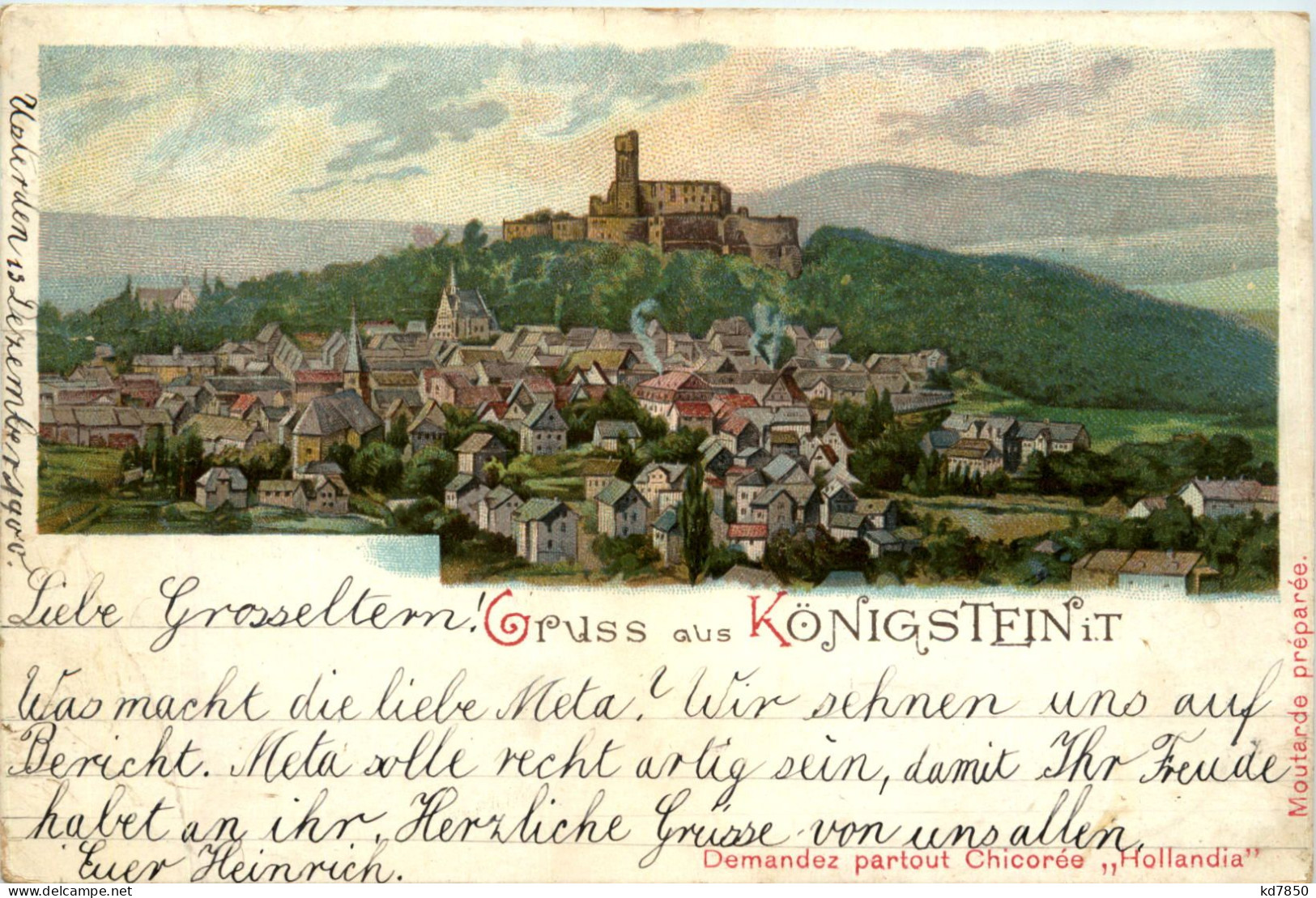 Gruss Aus Königstein - Litho - Koenigstein