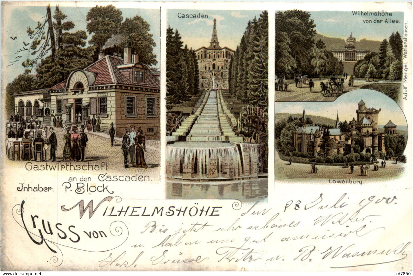 Gruss Von Der Wilhlmshöhe - Litho - Kassel