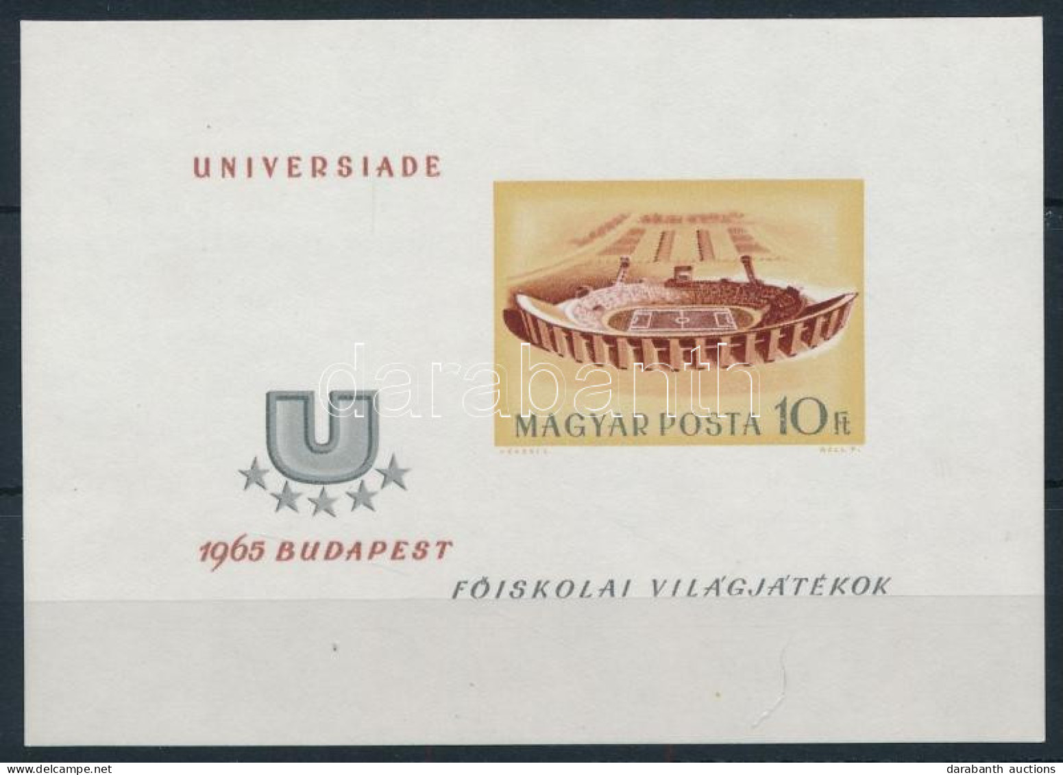 ** 1965 Universiade Vágott Blokk (4.000) - Andere & Zonder Classificatie
