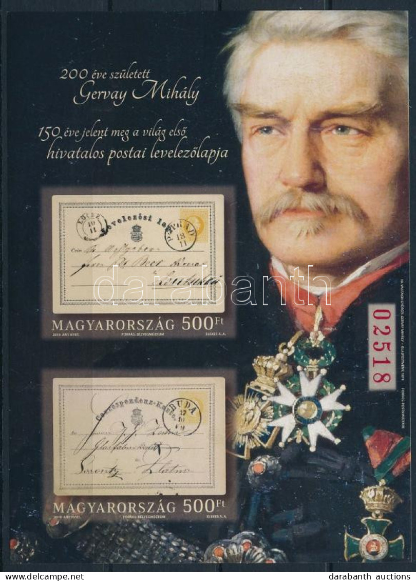 ** 2019 Gervay Mihály Vágott Blokk (10.000) - Autres & Non Classés