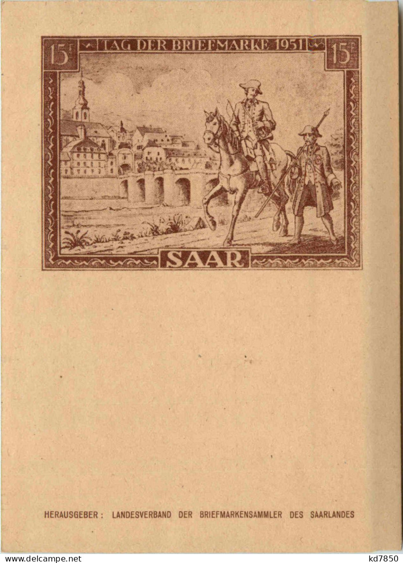 Tag Der Briefmarke 1951 - Saar - Francobolli (rappresentazioni)