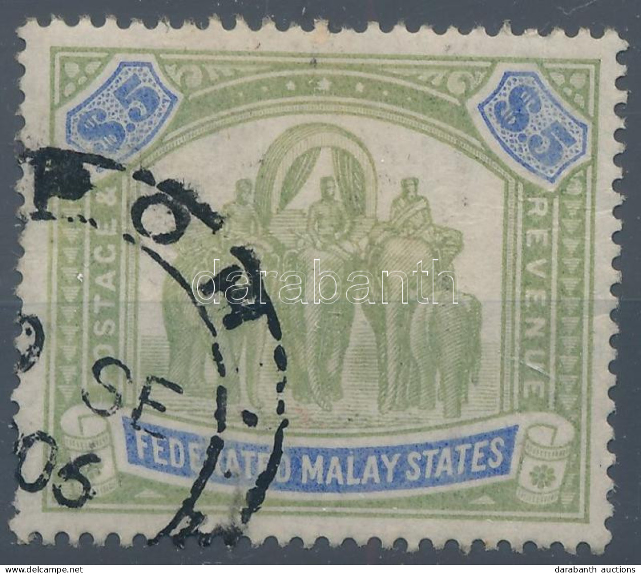 O Maláj államok 1900 Mi 25 Cc Vízjel, Szép és Ritka Darab! (Mi EUR 350.-) - Autres & Non Classés