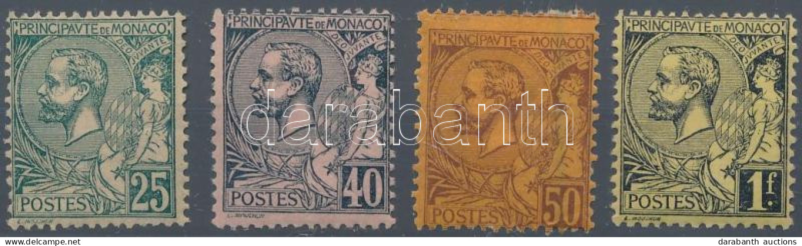 * Monaco 1891 Mi 16-18, 20, A Sor Kulcsértéke A Mi 16 (Mi EUR 540.-) - Other & Unclassified