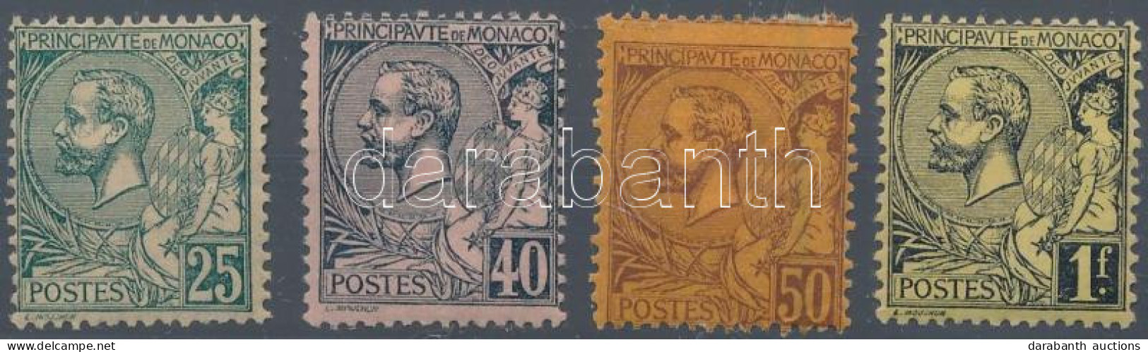 * Monaco 1891 Mi 16-18, 20, A Sor Kulcsértéke A Mi 16 (Mi EUR 540.-) - Autres & Non Classés