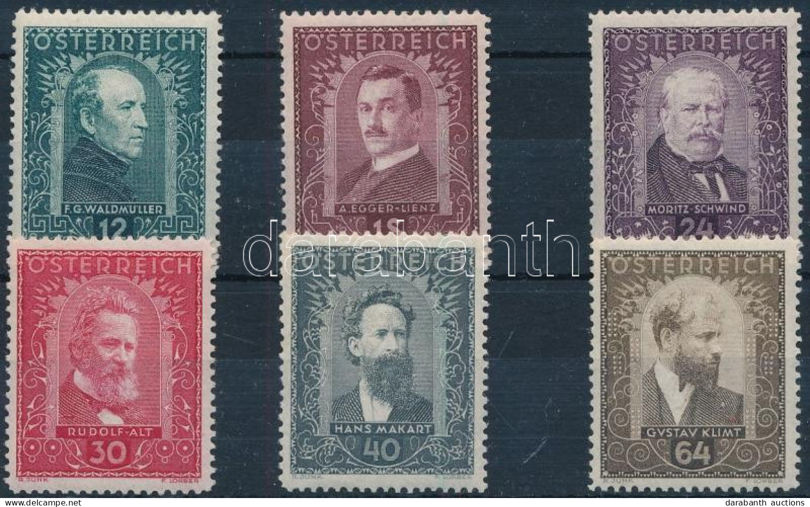 ** Ausztria 1932 Festők Sor Mi 545-550 (Mi EUR 300,-) - Other & Unclassified