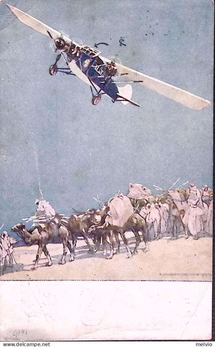 1934-NORD AFRICA AVIAZIONE S.A. Ediz Aternum, Viaggiata Bengasi (12.12) - Patriotic