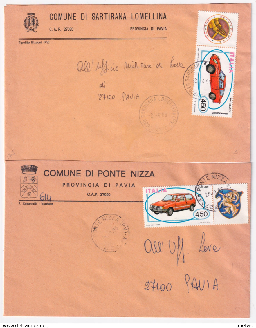 1985-COSTRUZIONI AUTOMIBILISTICHE 2 EMISSIONE I Quattro Valori (1706/9) Isolato  - 1981-90: Poststempel