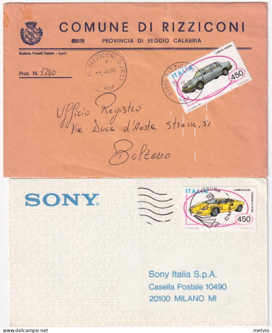 1985-COSTRUZIONI AUTOMIBILISTICHE 2 EMISSIONE I Quattro Valori (1706/9) Isolato  - 1981-90: Storia Postale