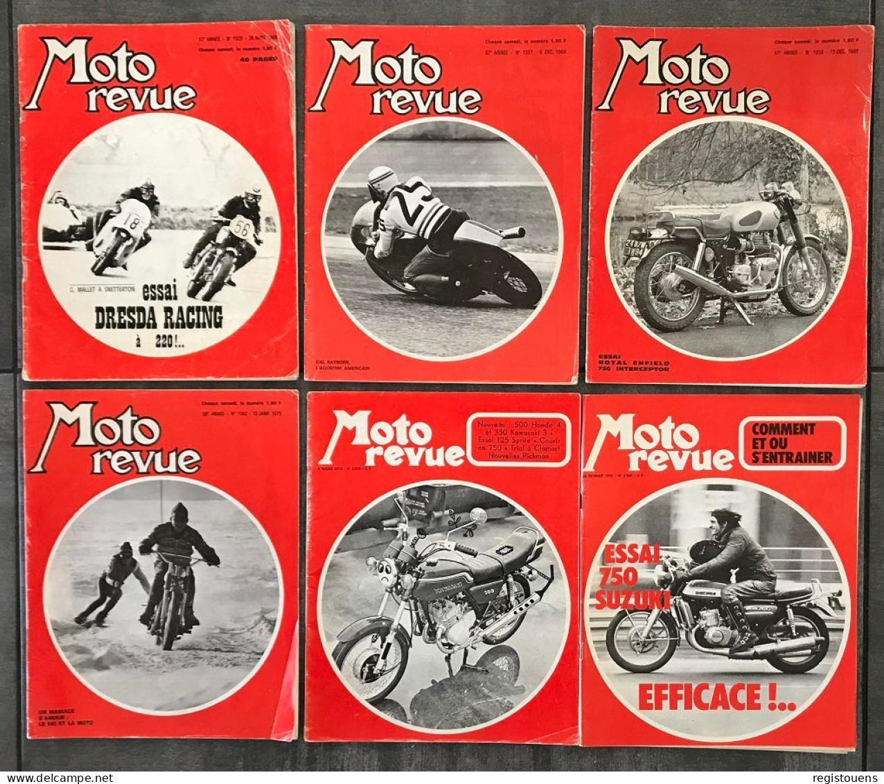 Lot De 6 Revues Moto Revue N° 1929 / 1957 / 1958 / 1962 / 2018 / 2065 - Auto/Moto