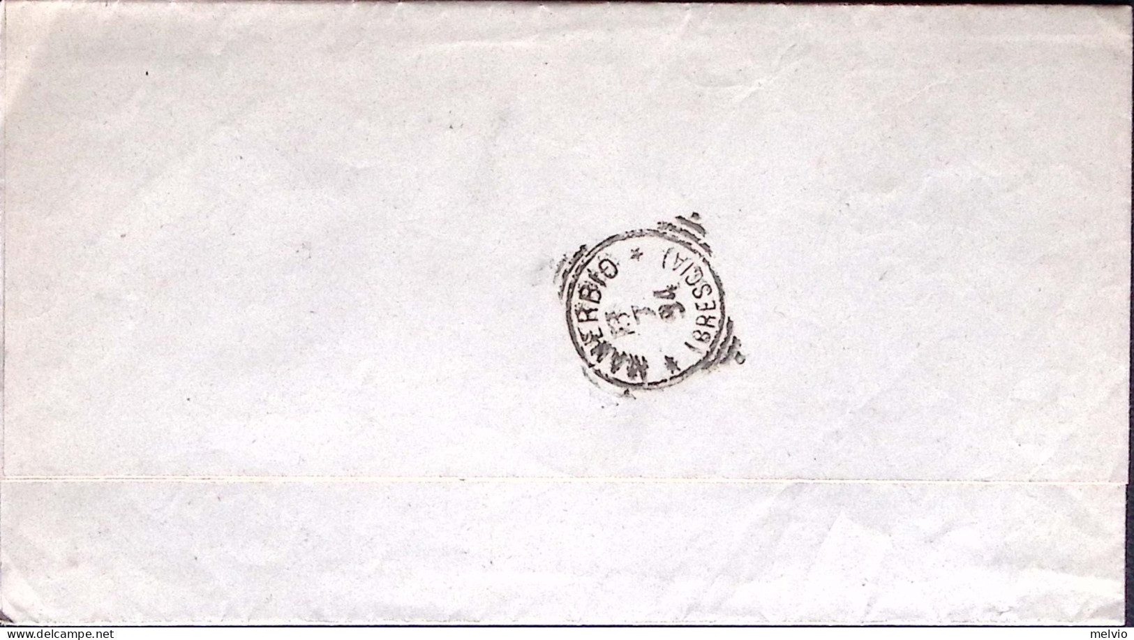 1894-CARPIZZOLO Tondo Riquadrato (3.7) Su Piego Affrancata C.2 - Poststempel