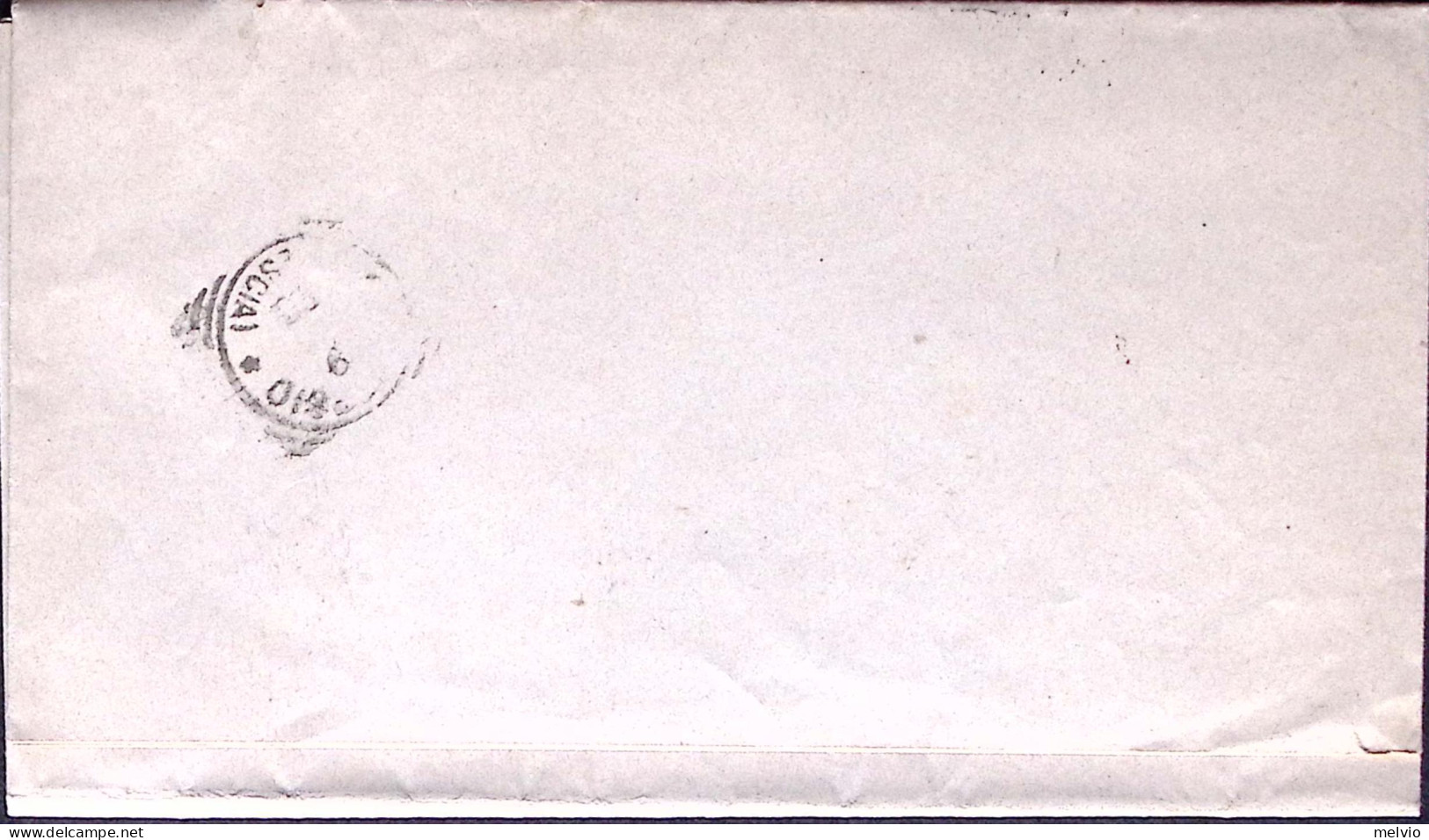 1900-OSTIANO Tondo Riquadrato (8.1) Su Piego Affrancata Stemmi Due C.5 - Poststempel