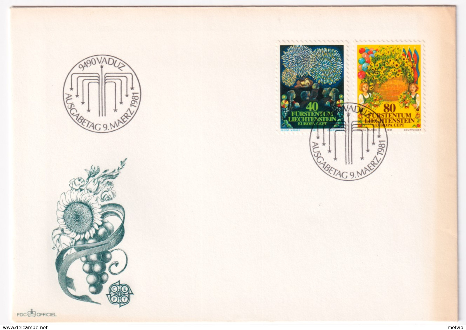 1981-LIECHTENSTEIN Europa Serie Cpl. (705/6) Fdc - FDC