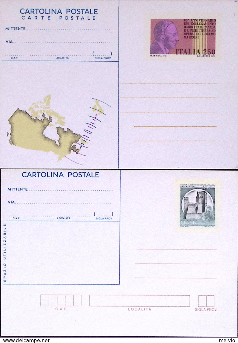 1981-CARTOLINE POSTALI Riccione , Fiera Levante, Campionato Scacchi, Castelli Li - 1981-90: Storia Postale