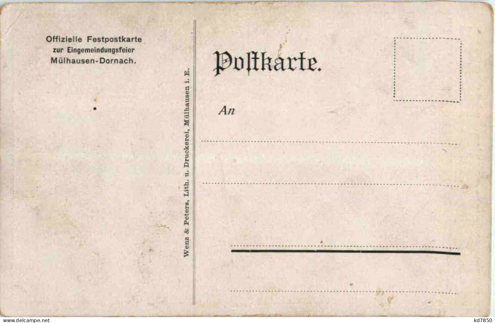 Dornach In Mülhausen - Feier Zur Eingemeindung 1914 - Mulhouse