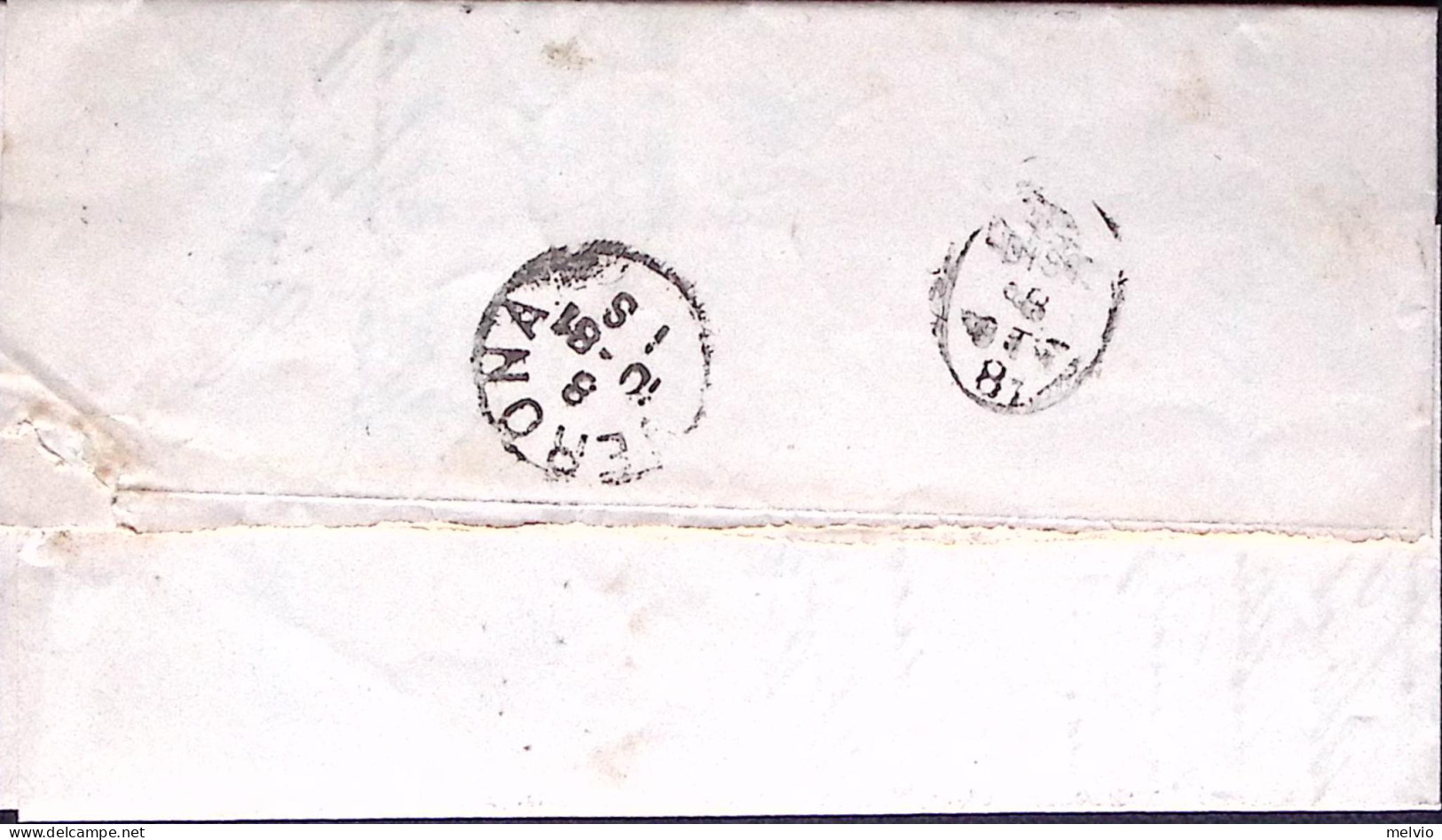 1881-CEREA C1+sbarre (8.10) Su Lettera Completa Testo Affrancata C.10 - Poststempel