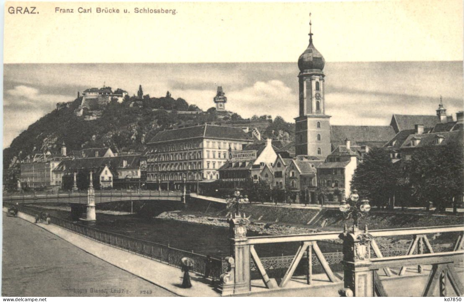 Graz, Prinz Carl Brücke U. Schlossberg - Graz