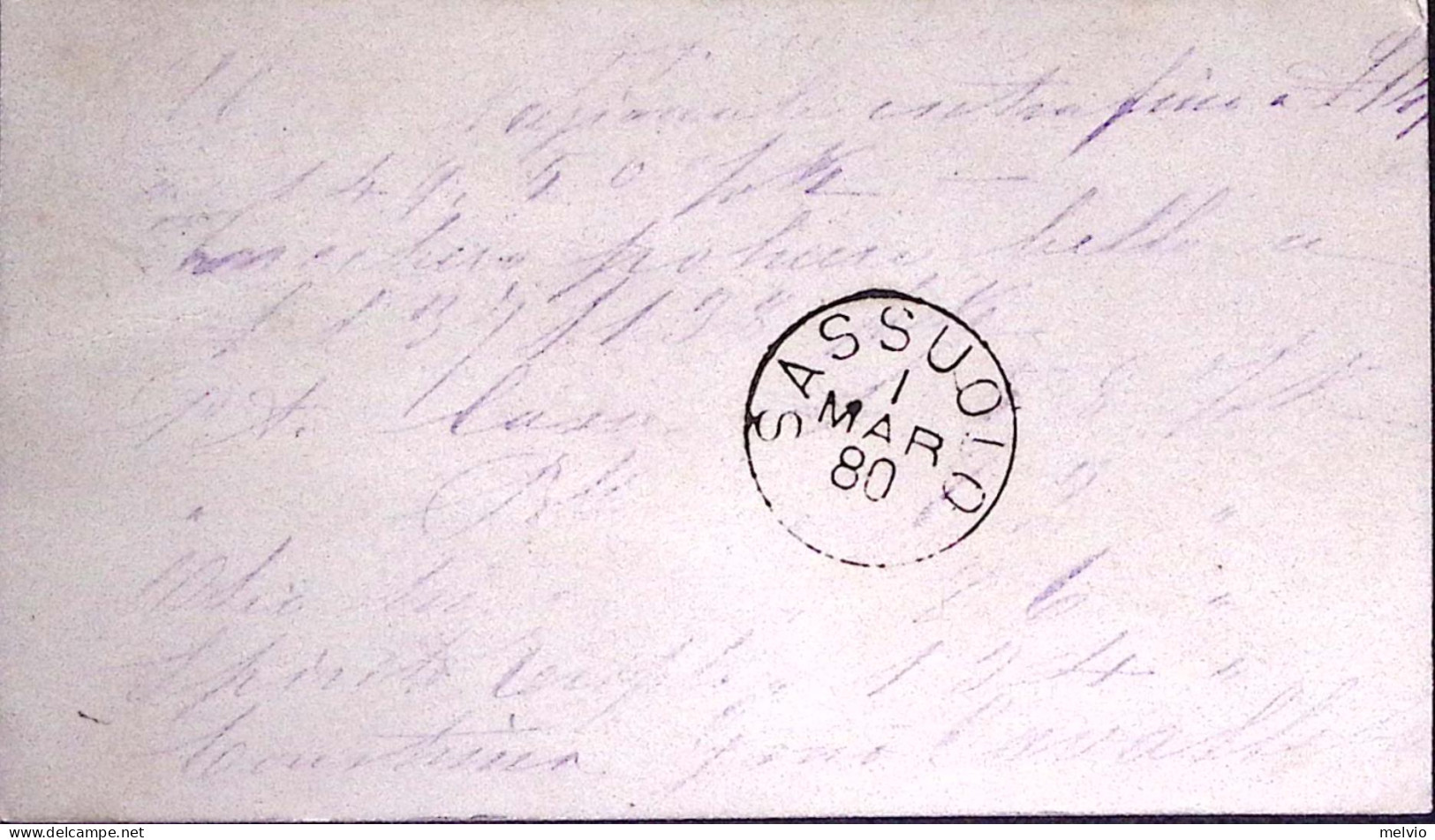 1880-FR.LLI SERVIZIO Sopr C.2/5,00 Su Cartolina - Poststempel