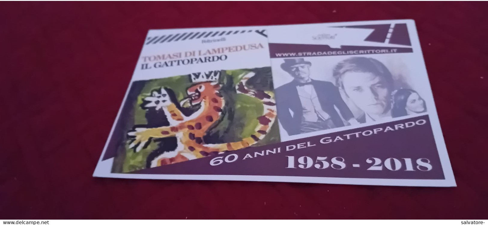 CARTOLINA 60 ANNI DEL GATTOPARDO- 1958- 2018 - Actores