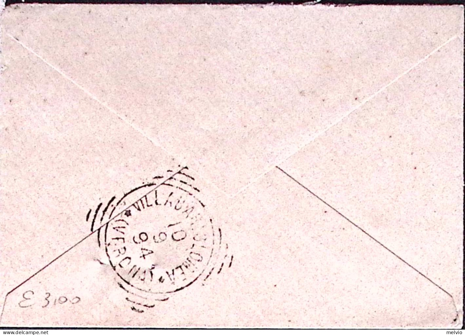 1894-FELTRE/(Belluno) Tondo Riquadrato (9.9) Su Busta Affrancata Effigie C.20 Fo - Poststempel